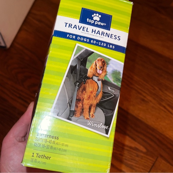 New In Box Dog Seatbelt Padded Travel Harness W/ Tether - Picture 3 of 6